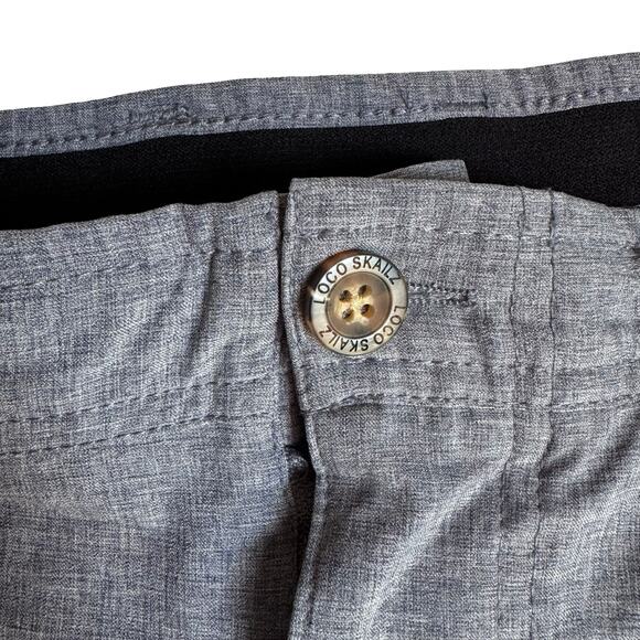 Loco Skailz Hybrid Shorts 42 Gray Stretch Boardwalk Surf Zip Pocket Mens - Picture 2 of 12